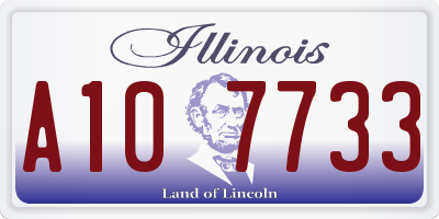 IL license plate A107733