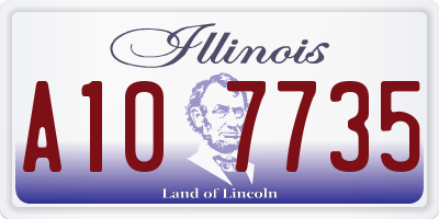 IL license plate A107735