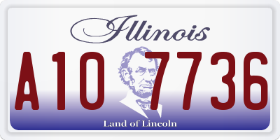 IL license plate A107736