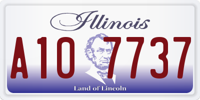 IL license plate A107737