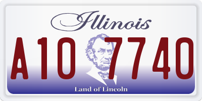 IL license plate A107740