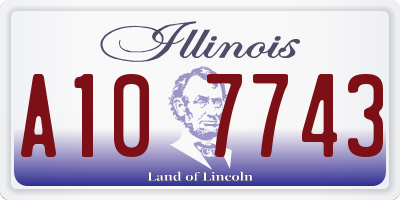 IL license plate A107743