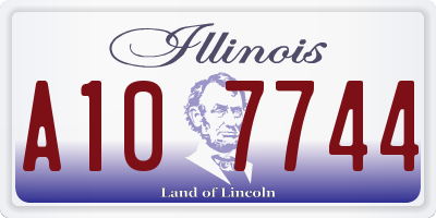 IL license plate A107744