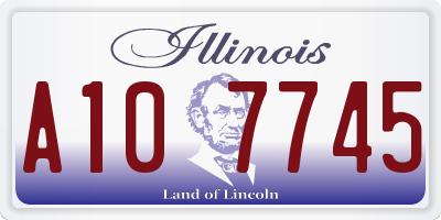 IL license plate A107745