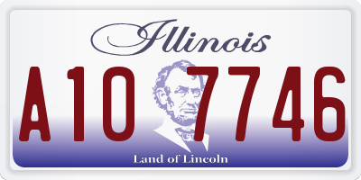 IL license plate A107746