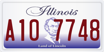 IL license plate A107748