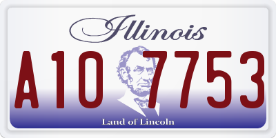 IL license plate A107753