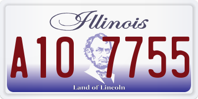 IL license plate A107755