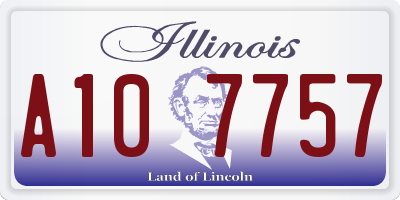 IL license plate A107757