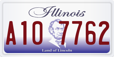 IL license plate A107762