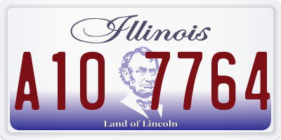 IL license plate A107764