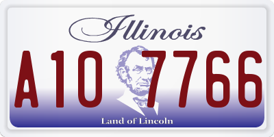 IL license plate A107766