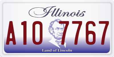 IL license plate A107767