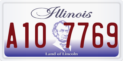 IL license plate A107769
