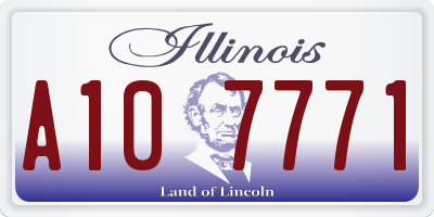 IL license plate A107771