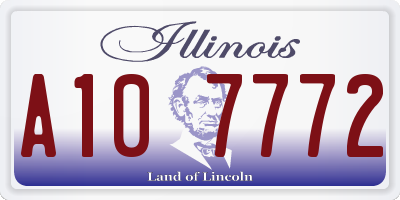 IL license plate A107772
