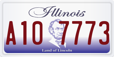 IL license plate A107773