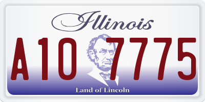 IL license plate A107775