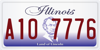 IL license plate A107776