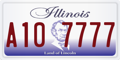 IL license plate A107777