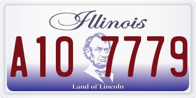 IL license plate A107779