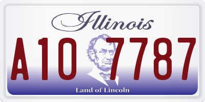 IL license plate A107787