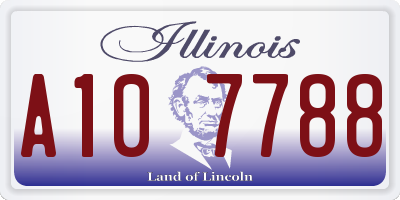 IL license plate A107788