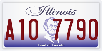 IL license plate A107790