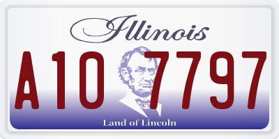 IL license plate A107797