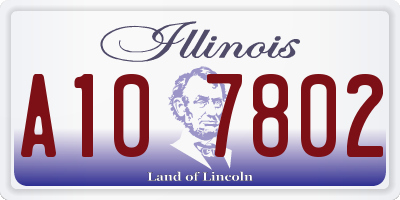 IL license plate A107802