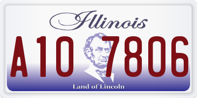 IL license plate A107806