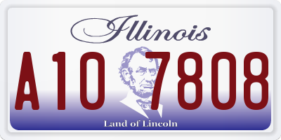 IL license plate A107808