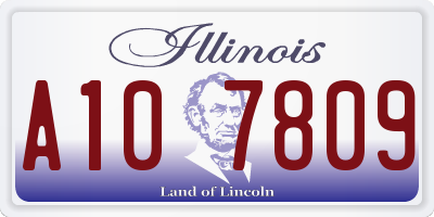 IL license plate A107809