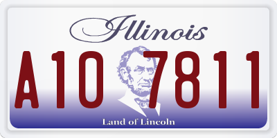 IL license plate A107811