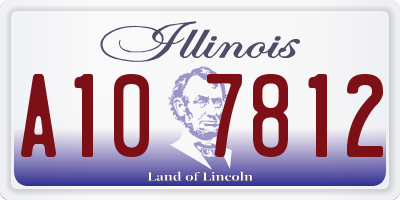 IL license plate A107812