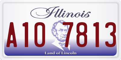 IL license plate A107813