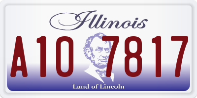 IL license plate A107817