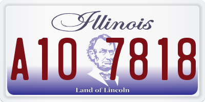 IL license plate A107818