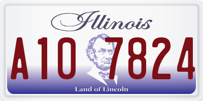IL license plate A107824