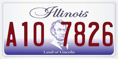 IL license plate A107826