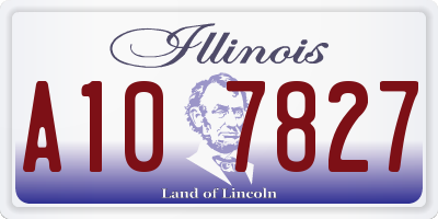 IL license plate A107827