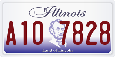 IL license plate A107828