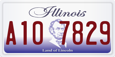 IL license plate A107829