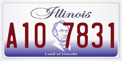IL license plate A107831