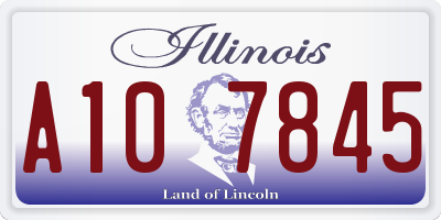 IL license plate A107845