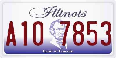 IL license plate A107853