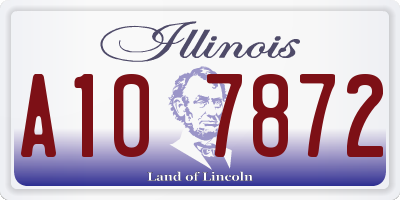 IL license plate A107872