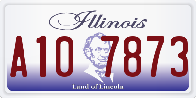 IL license plate A107873