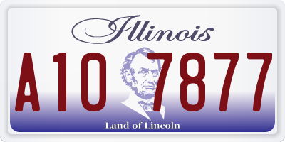 IL license plate A107877
