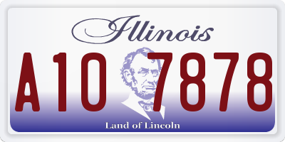 IL license plate A107878